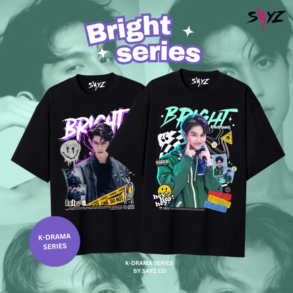 [ READY ] Kaos Bright Vachirawit | 2gether the series metawin win bright | Thai actor series - 100% 