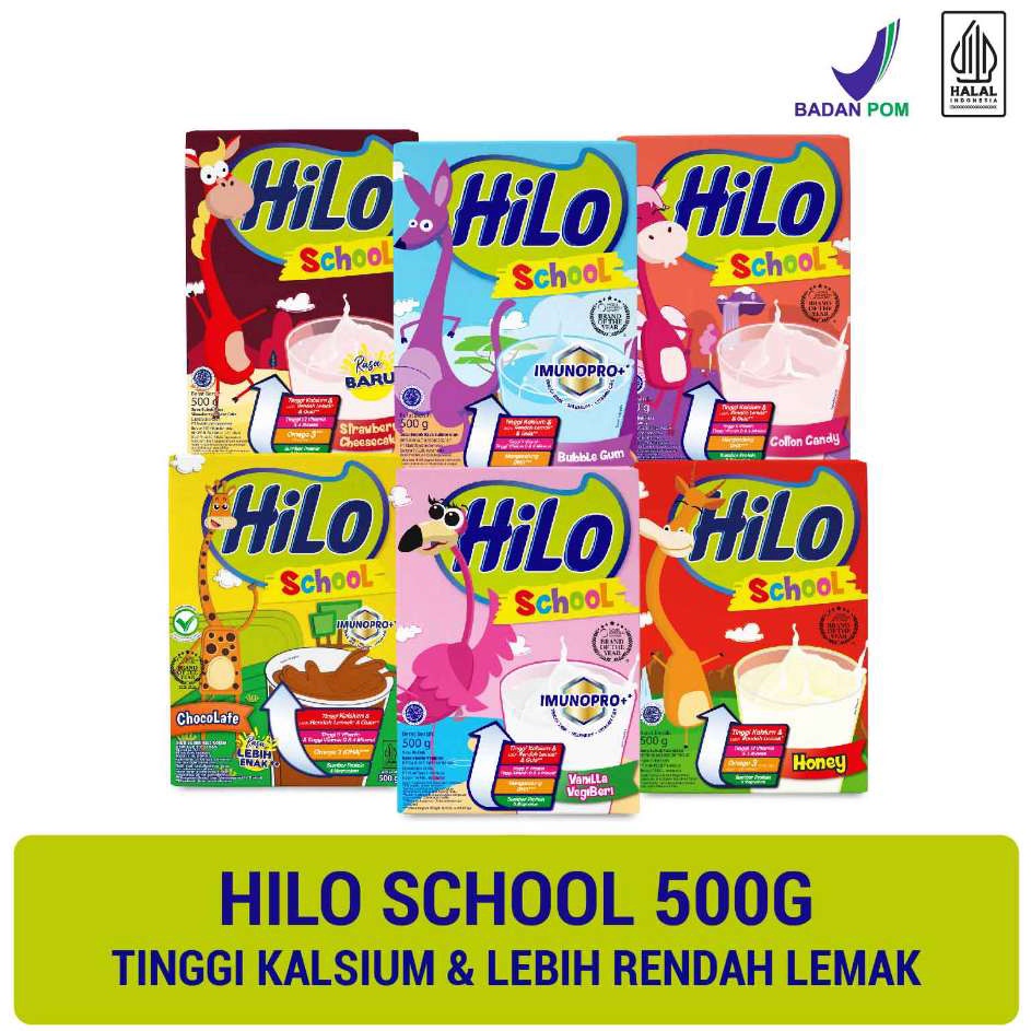 

TIPE LFF114 HiLo School 500g - Susu Tinggi Kalsium Lebih Rendah Lemak - Pilih Rasa Sesuai di Varian