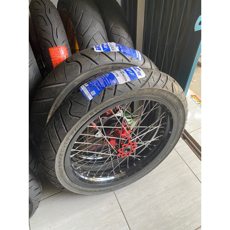 velg set supermoto crf150L fullbaru ban irc