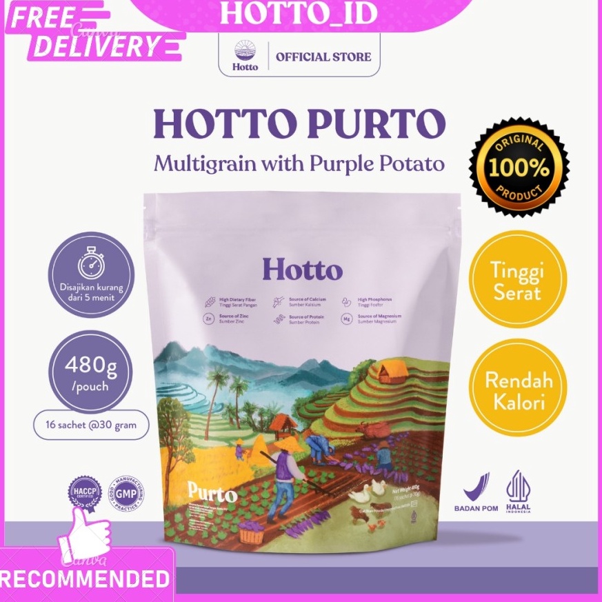 

➝ Hotto Purto Multigrain with Purple Potato 1 Pouch - 16 Sachet 95