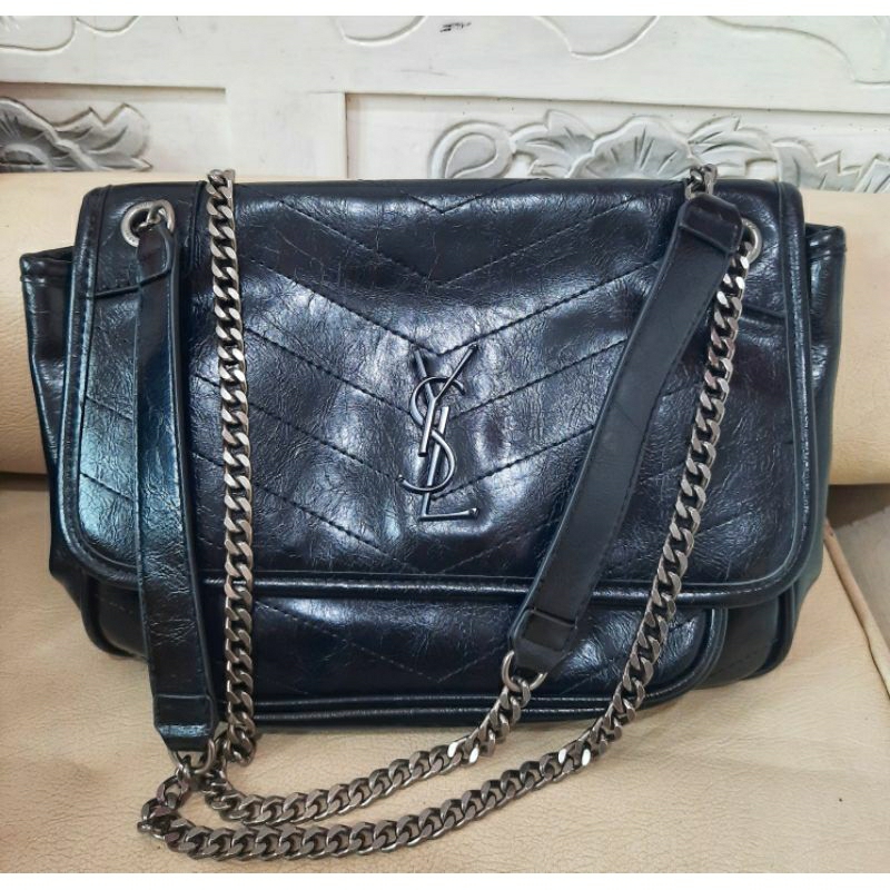 Tas YSL Black Kulit