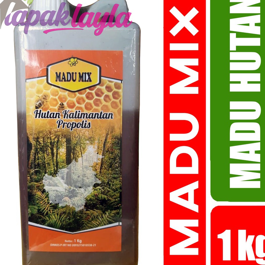 

Ready Madu Hutan kalimantan "MADU MIX" Plus PROPOLIS 1 kg