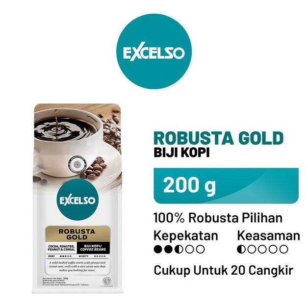 

[✦I95@] KOPI PREMIUM SO ROBUSTA GOLD Isi 200Gr Bubuk & Biji Original GOGO Beli