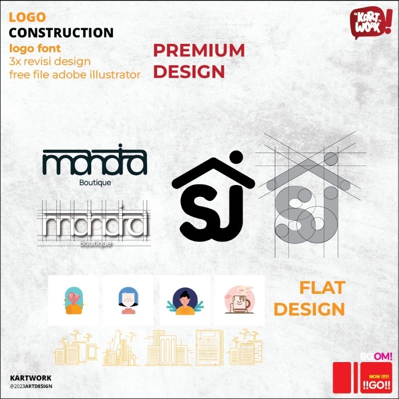 Premium design logo usaha