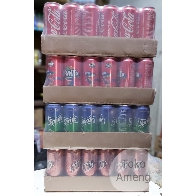

[0EL75] Cocacola, Fanta, Sprite, AW, Cola Zero Kaleng 250 ml - 1 DUS (24 PCS) 6390
