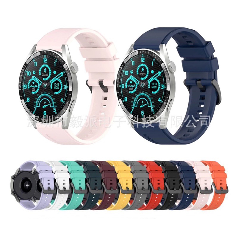 Strap Samsung Galaxy Watch 42mm 46mm SM-R800 SM-R810 Rubber Tali Jam Tangan