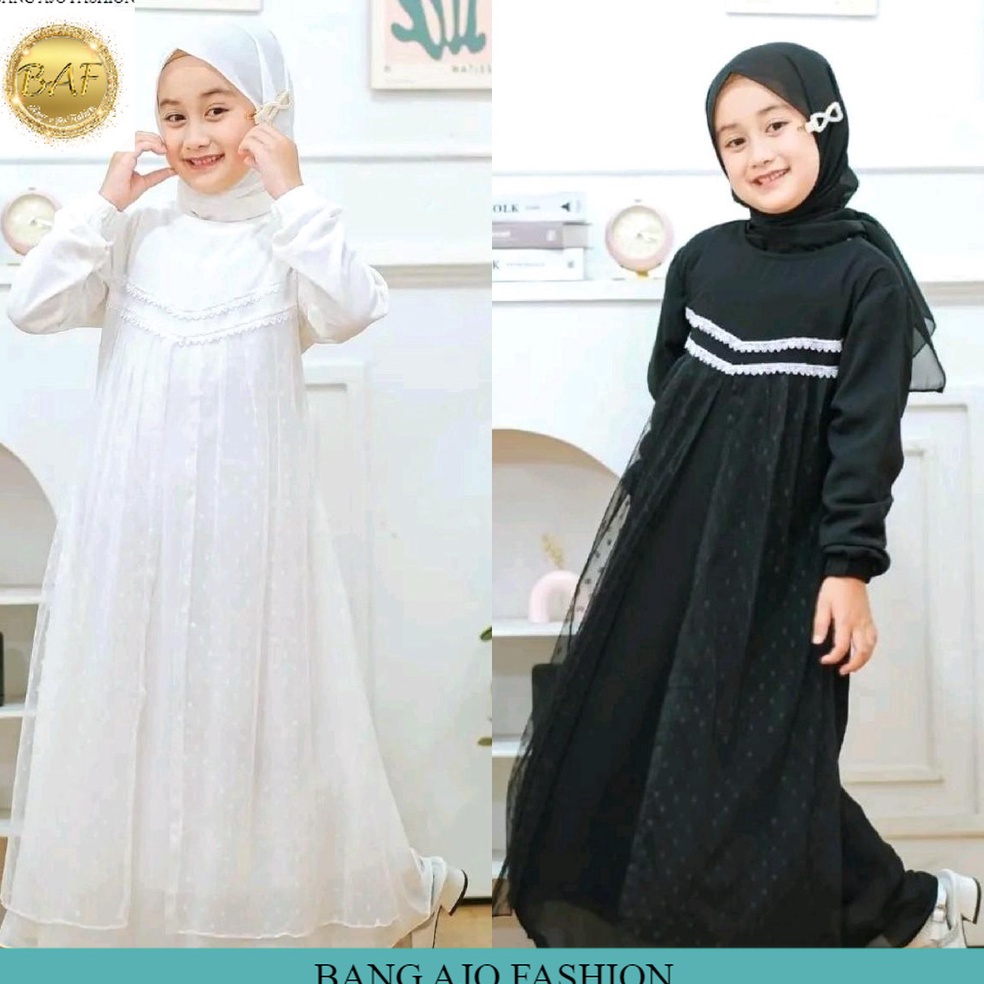 Re44dy SHAFA DRESS KIDS HIJAB / GAMIS ANAK USIA 2-13 tahun UK S, M, L, XL / CERUTY BABYDOLL MIX TILE