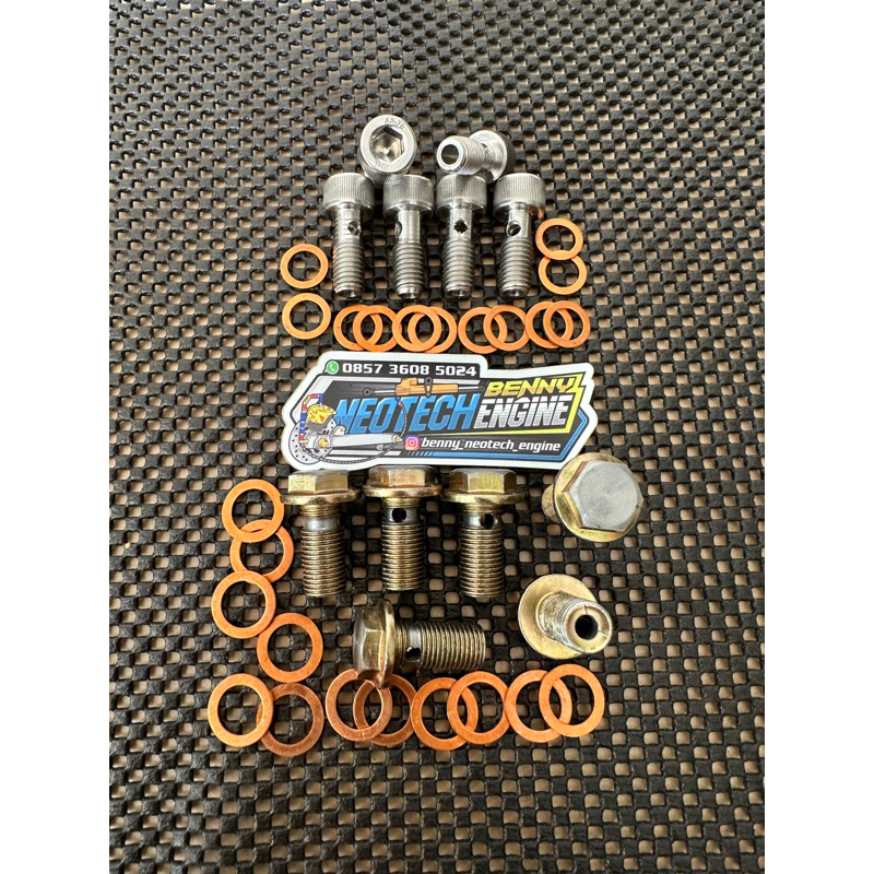 Baut Custom Oil Cooler FXR MORIN QTT pnp selang minimalis