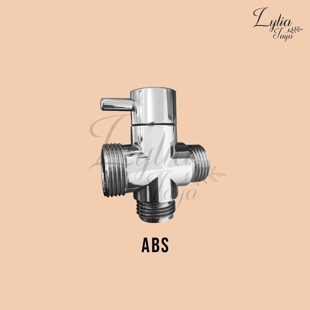 Stop Kran Air Cabang Kran Closet Engkol Putar Bahan Plastik FSQ-95