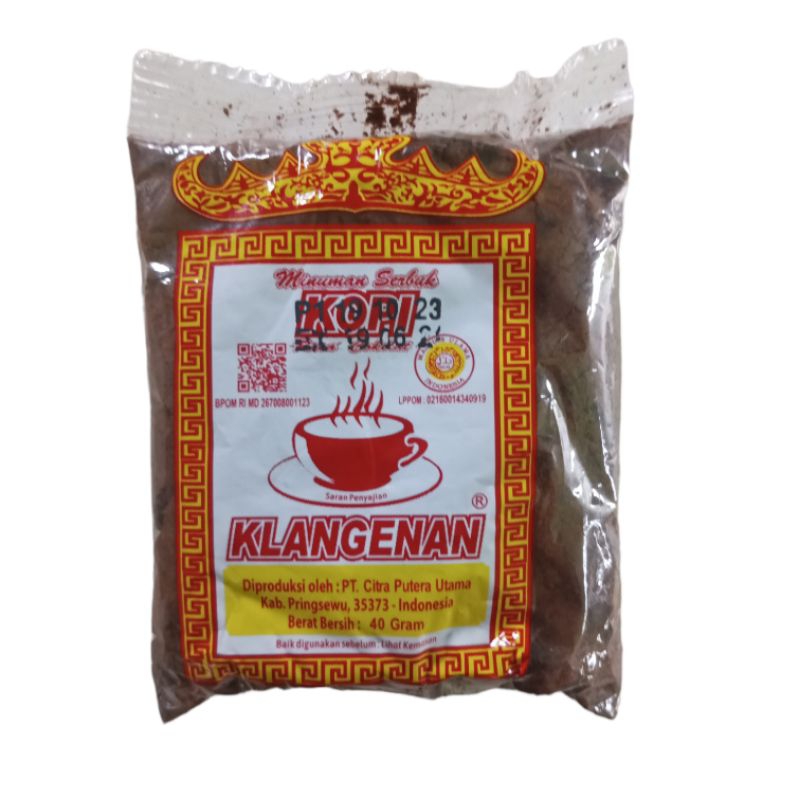 

Kopi hitam Serbuk Klangenan 40g khas Pringsewu Lampung