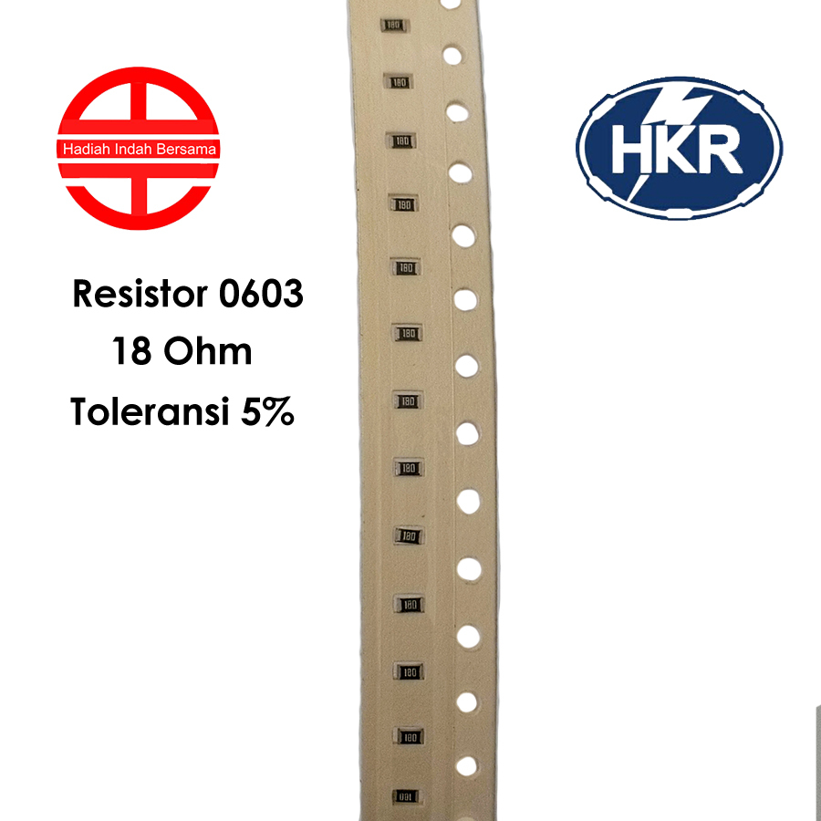 10 Pcs Chip Resistor SMD 0603 18R 18 Ohm Toleransi 5% Original HKR