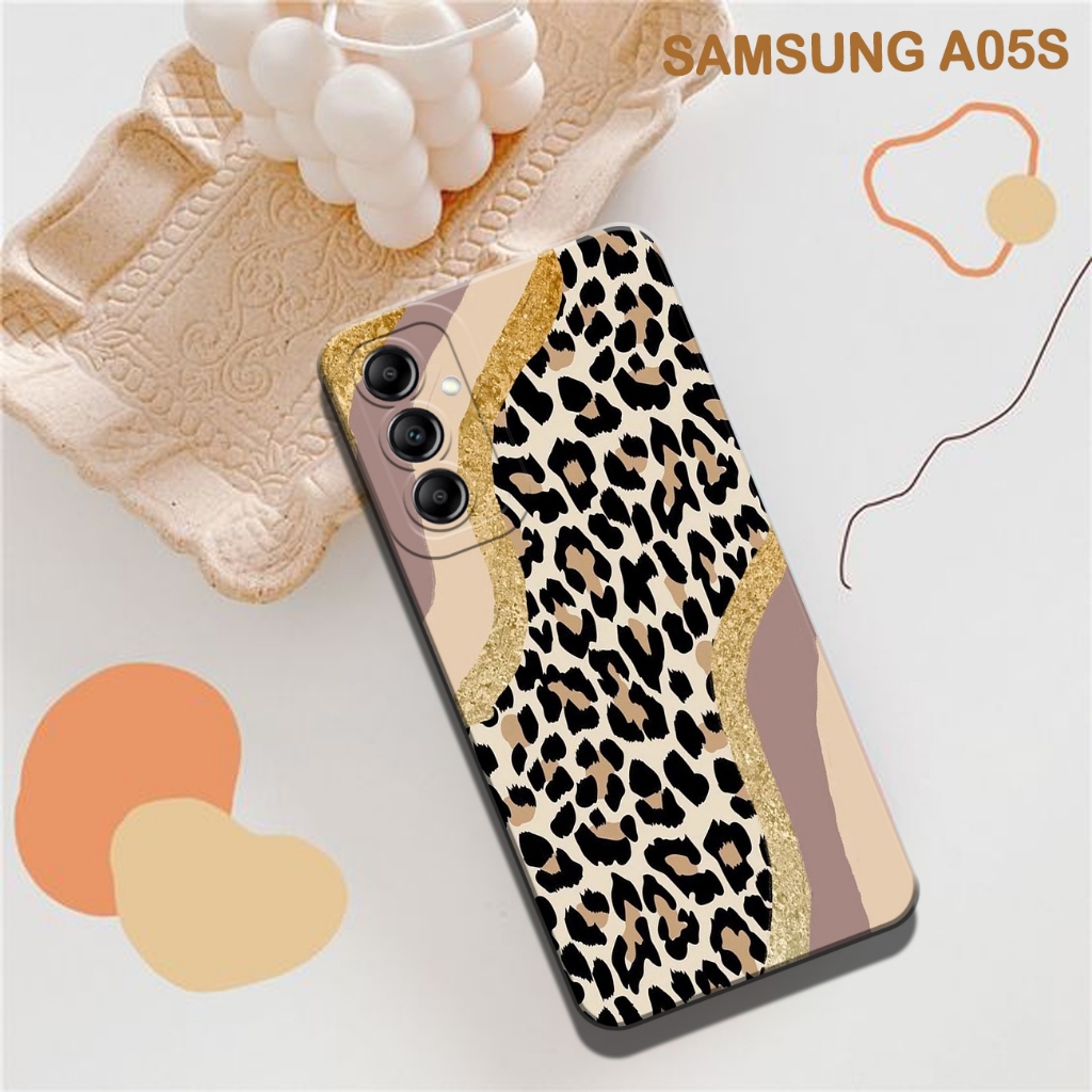 Case Case SAMSUNG A05S  Case Motif LEOPARD Softcase Hardcase 3D Full Printing Softcase Case Doff Cas