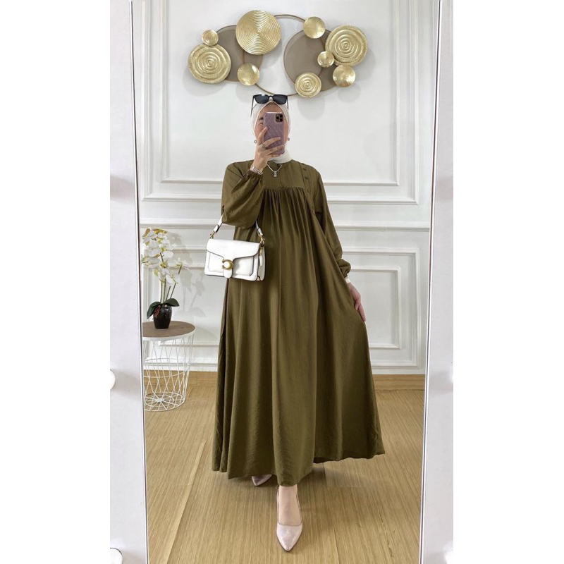 Gamis Polo Linen Mazaya Dress