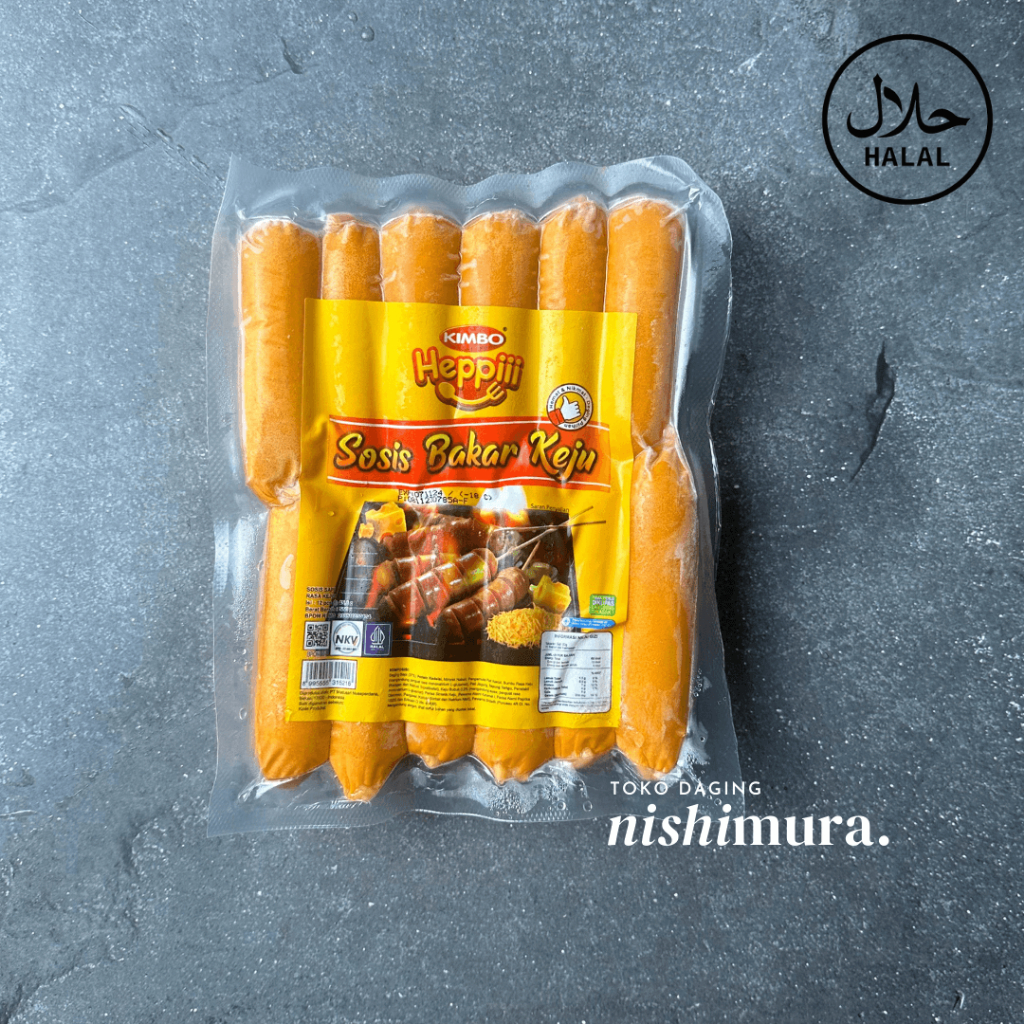 

Sosis Bakar Keju KIMBO Sapi Beef Heppii Mini No Kupas Enak Hemat