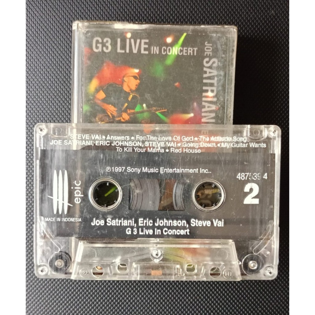 Kaset Pita Original |Joe Satriani, Eric Johnson, Steve Vai | Album G3 Live In concert (Preloved)