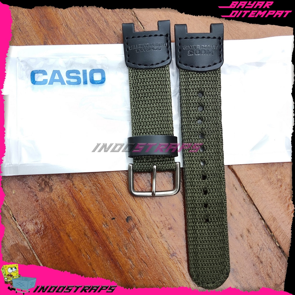 STRAP TALI JAM TANGAN KANVAS CASIO SGW 100