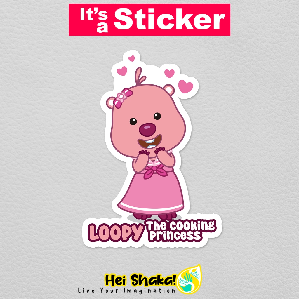 

Stiker Loopy The Cooking Princess Pororo Sticker Kartun Anak Bahan Vinyl Anti Air