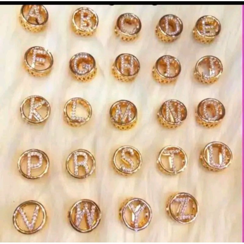 Liontin Huruf Liontin Nama Pembatas Gelang Huruf EmasLiontin Xuping