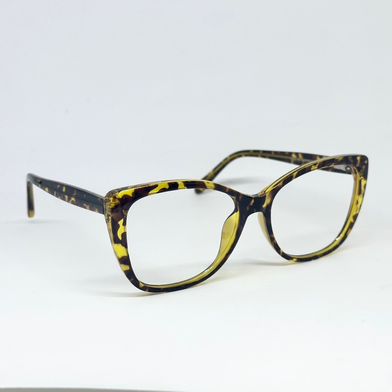 FRAME KACAMATA CAT EYE LEOPARD BURRY