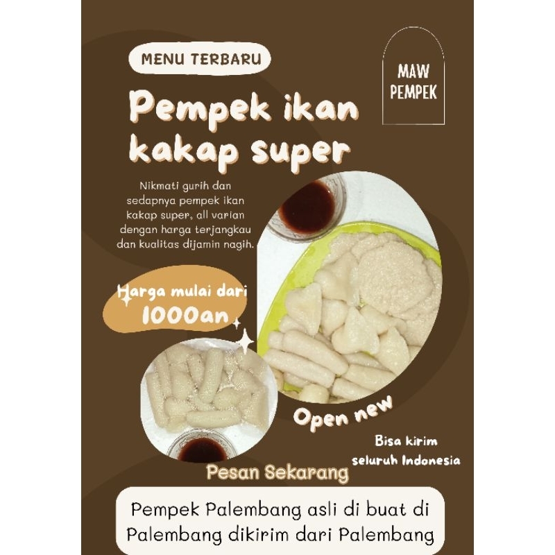 

pempek ikan kakap super all varian murah isi 90