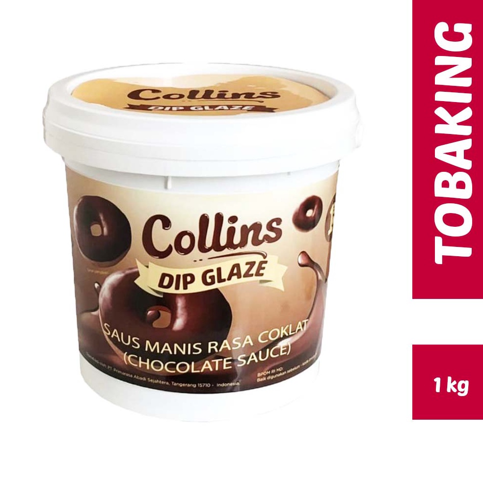 

[7JZ] Collins DIP GLAZE Chocolate 1KG Topping Cokelat Kue Donut Pisang 51