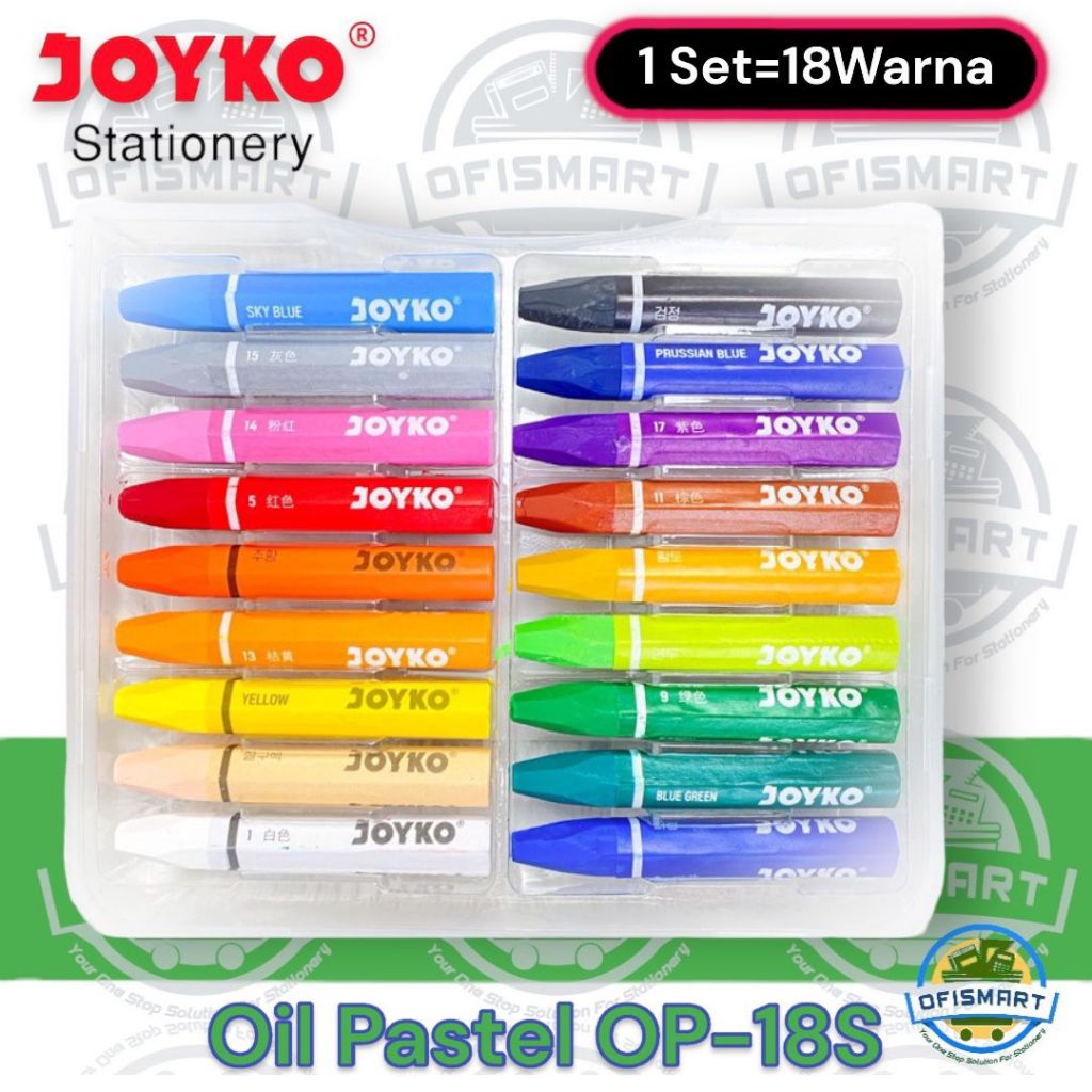 

Joyko Oil Pastel OP-18S Krayon MInyak | @1SET=18Warna