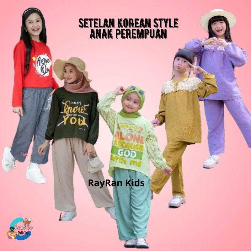 One Set Kulot anak perempuan Setelan Anak perempuan Set anak cewek baju one set anak Blouse set anak