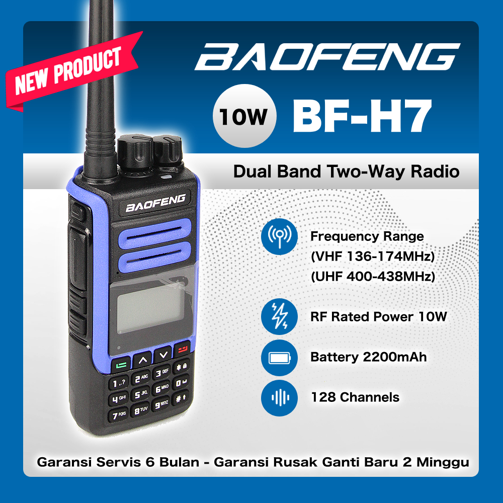BAOFENG BF-H7 HT 10 Watt Walkie Talkie Dual Band Two Way Radio