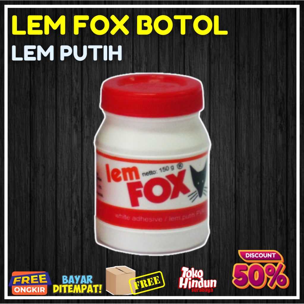 

LEM FOX PUTIH BESAR UNTUK KERTAS / KAYU 150g