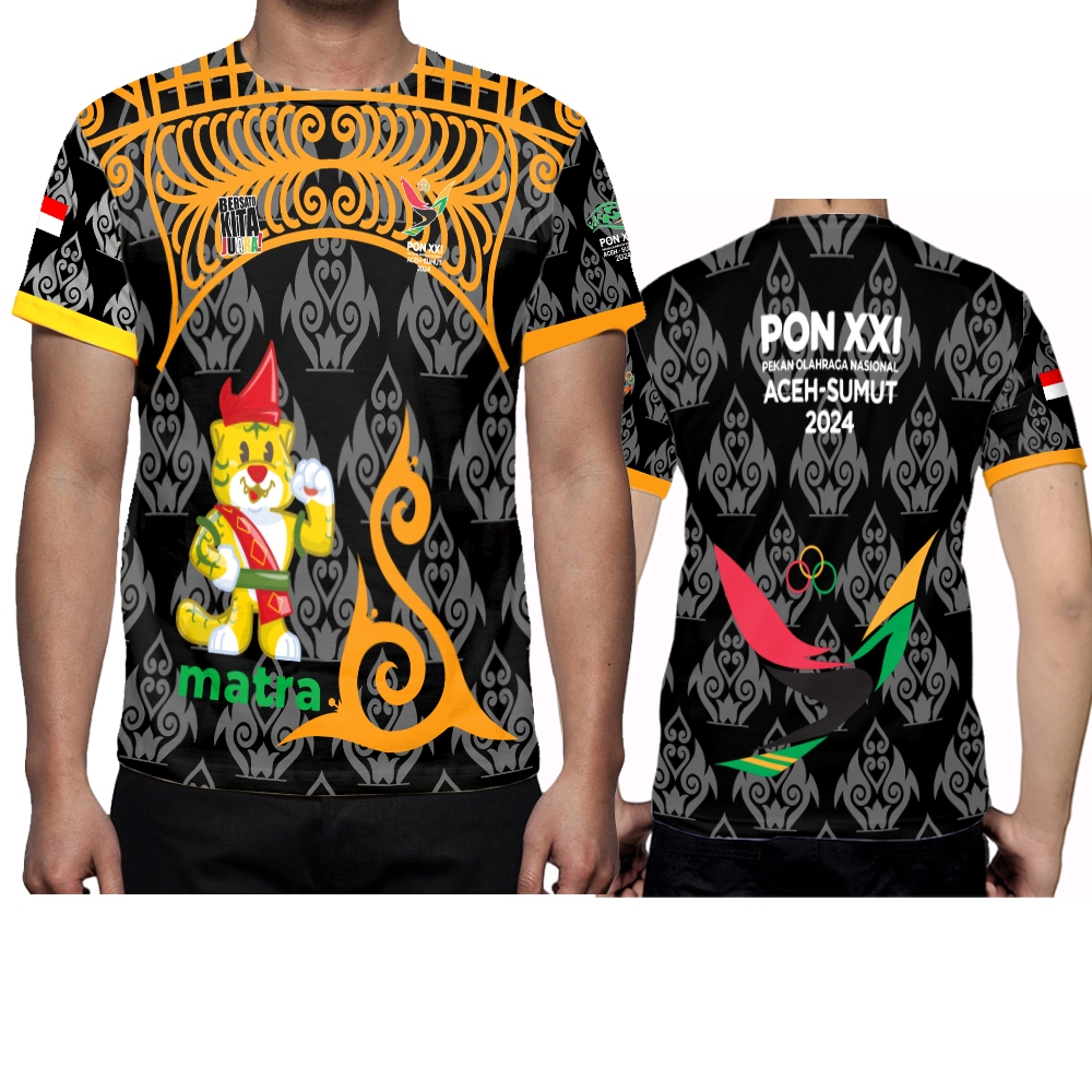 Kaos Pria PON XXI ACEH SUMUT Baju Pria Pon Aceh Terbaru