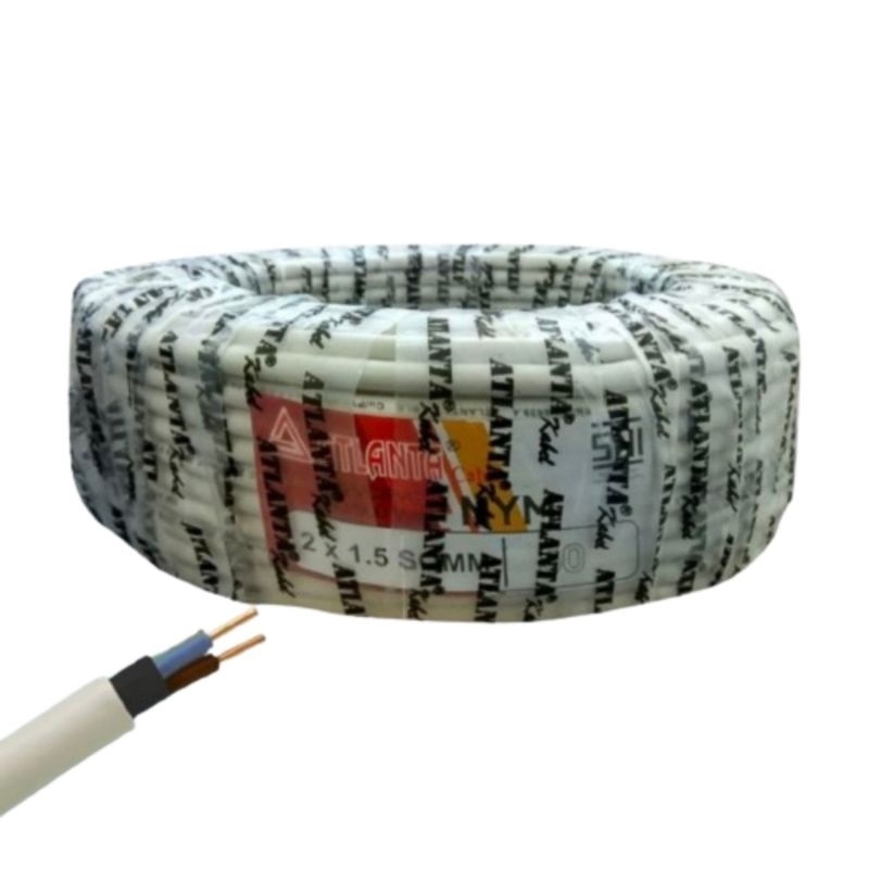 Kabel / Cable Listrik Tembaga Murni NYM 2x1,5mm 45m / 50Y ATLANTA