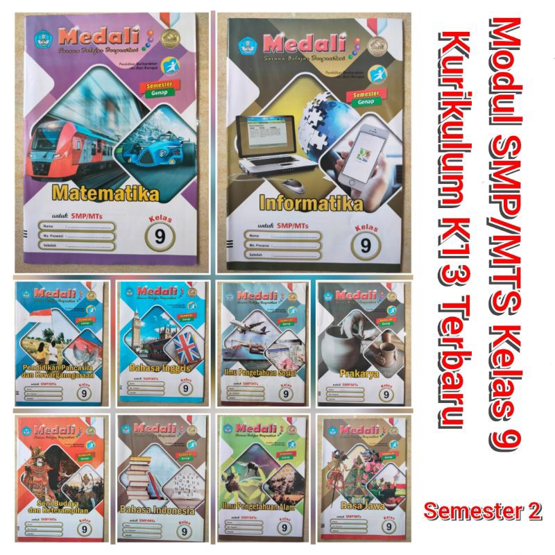 Modul LKS Kelas 9 Semester 2 Kurikulum Terbaru Efektif Seni Budaya informatika Agama Islam IPA IPS M