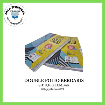 

SATU PACK ( 100 LEMBAR ) Kertas Double Folio Bergaris 100 LEMBAR