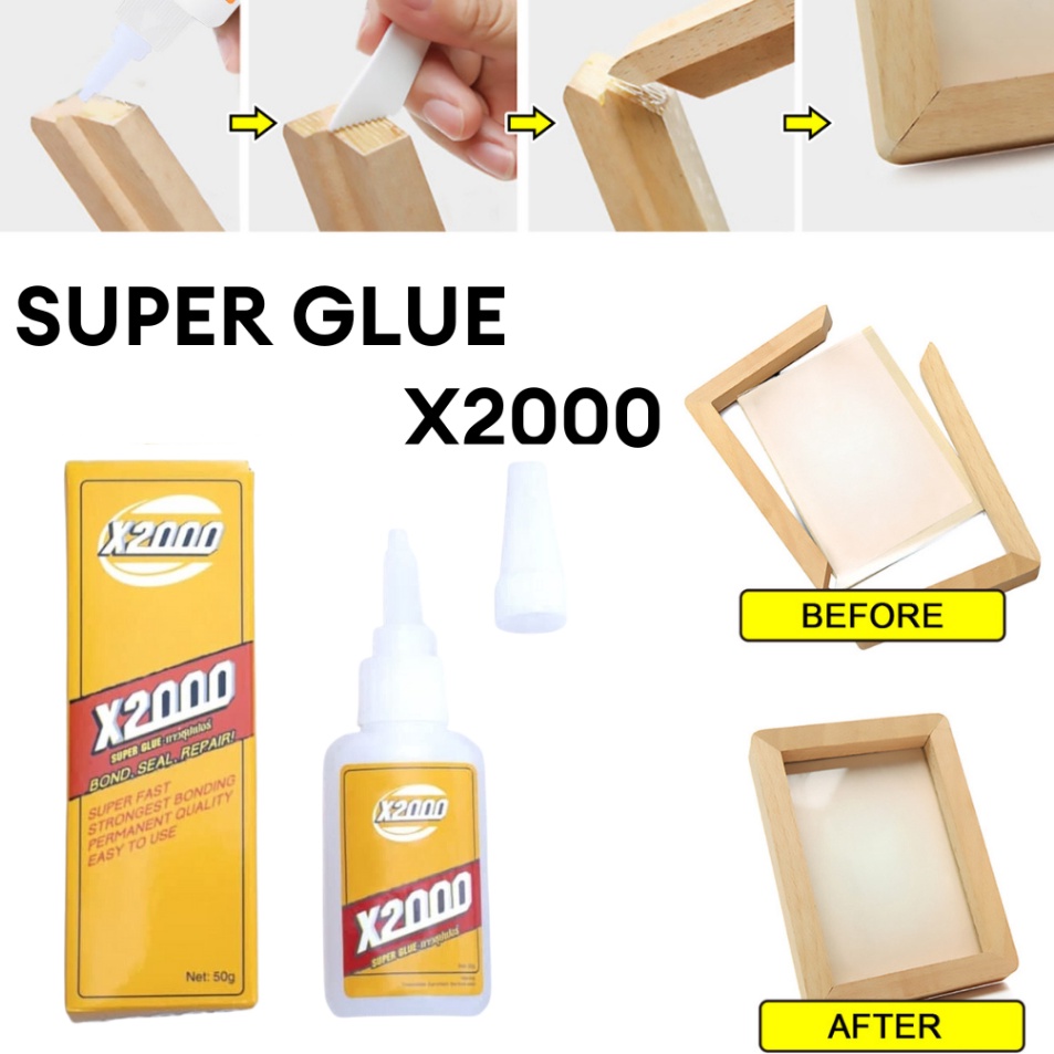 

Sale [BISA COD] X2000 LEM X2000 Super Glue Serbaguna kuat Cairan Perekat INSTANT Tahan Air Lem Super kuat 502