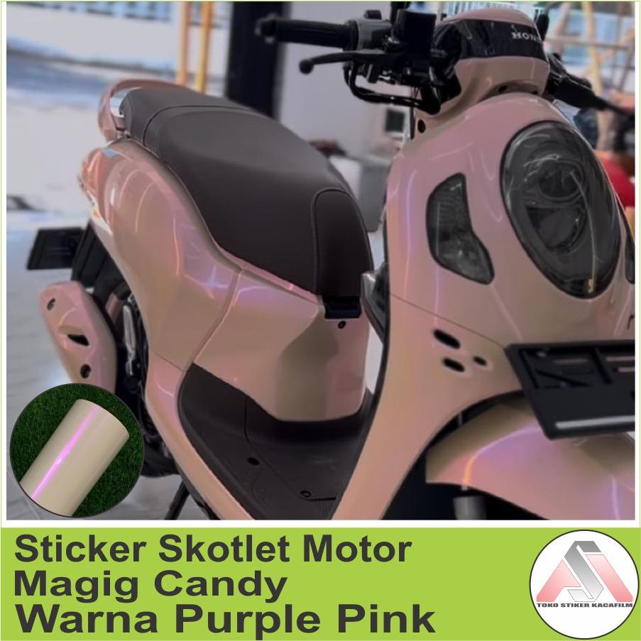 Sticker Stiker Skotlet Motor Magig Candy Lembayung Warna Purple Pink