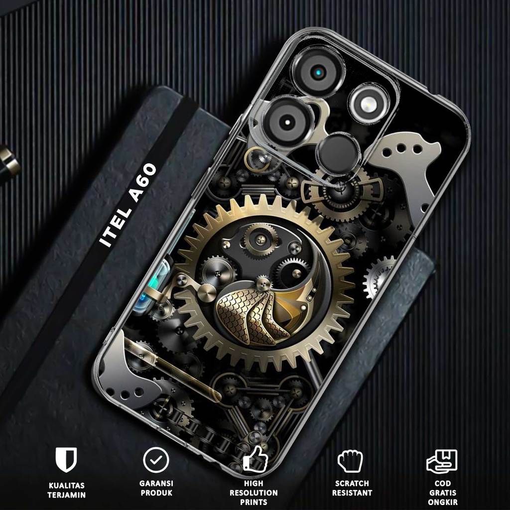 Case ITEL A60 / ITEL A60S - Casing Itel A60 / ITEL A60S - Motif MESIN - Softcase Premium - Case Hp -