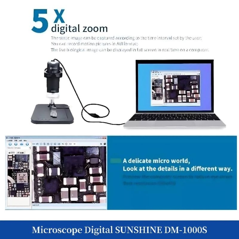 Microscope Digital SUNSHINE DM-1000S 