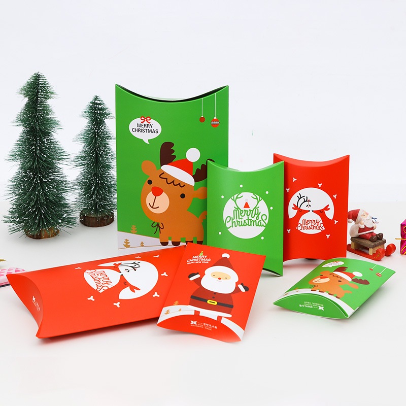 

Box Bingkisan Natal Goodie Bag Bentuk Bantal Pillow Box Hampers Bingkisan Kado Christmas