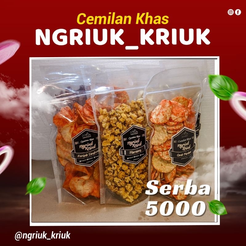 Cemilan Khas keripik kerupuk serba 5000