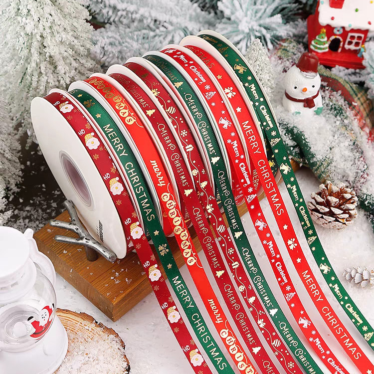 

(Harga 15 Meter) Pita Natal lebar 1cm pita hampers natal pita kado natal pita merry christmas