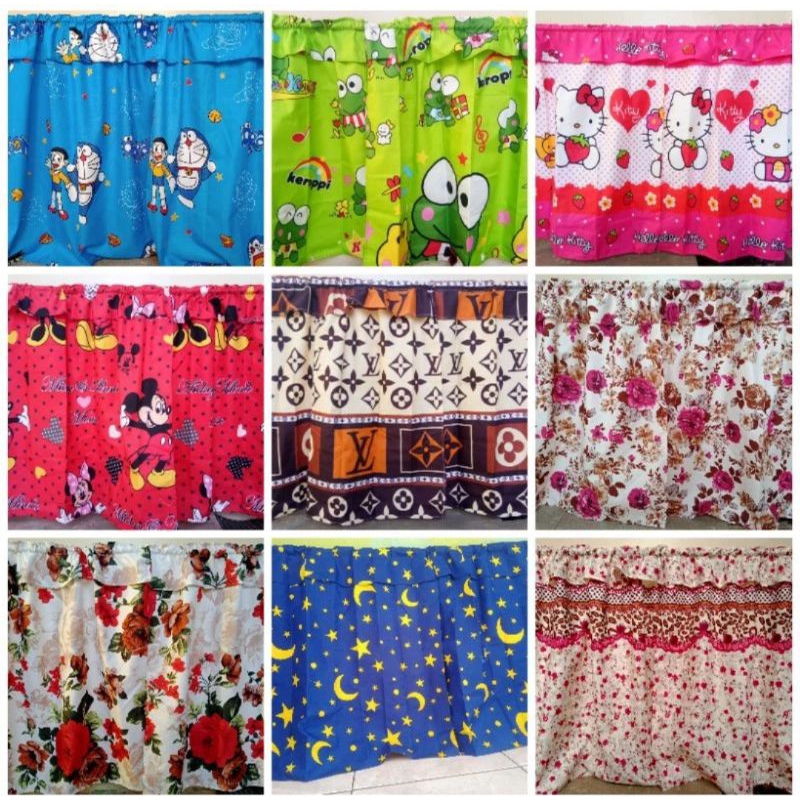 Gorden/Hordeng/Tirai Kolong Dapur/Wastafel Uk.70x95 Motif
