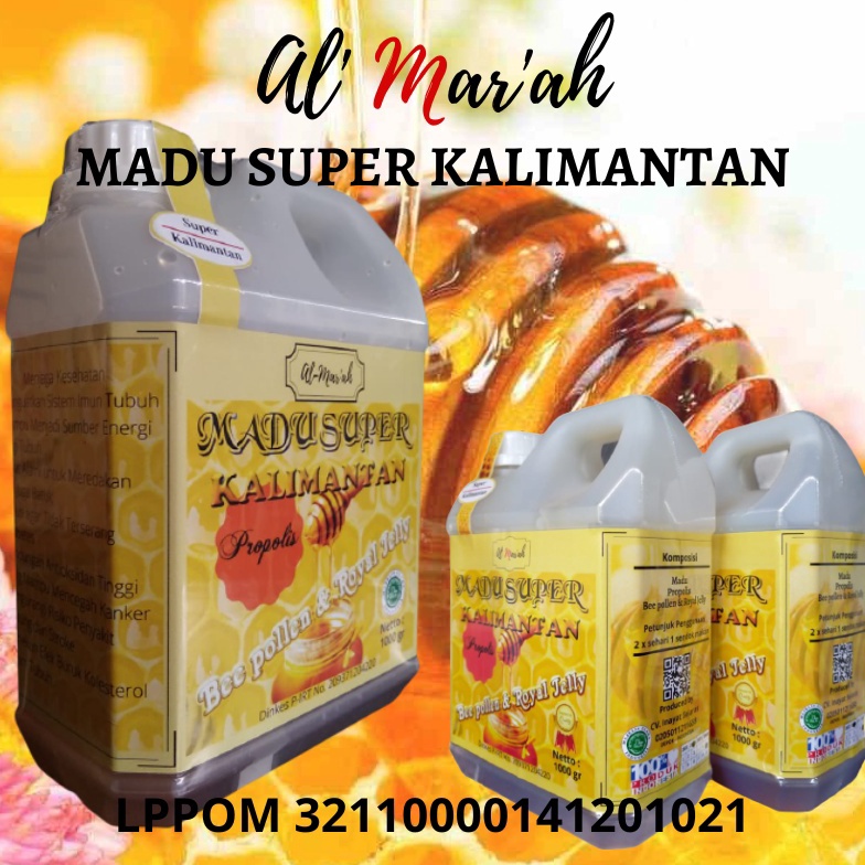 

[☏S12$] Madu Super Kalimantan 1 kg Al-Mar'ah - Beepolen dan Royal Jelly Only One