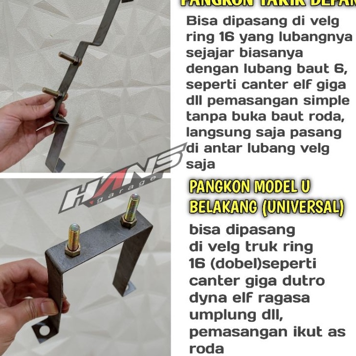 (´_ゝ`) pangkon wheeldop truk ring 16 model tarik pangkon dudukan dop cantol buat canter giga dll lub
