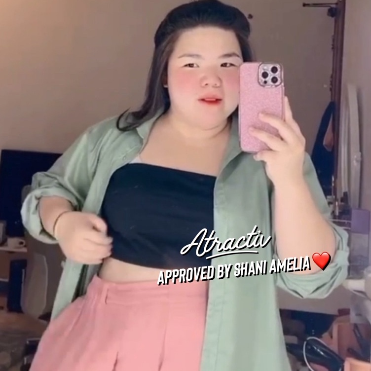 Model Trending ✨ ATRACTIV Kemben Hitam Jumbo Kemben Kaos Jumbo Kemben Crop Big Size Shani Amelia