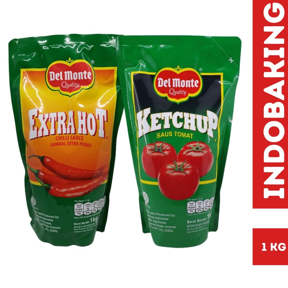 

S@l33 Delmonte Saus Sambal Extra Hot Chili Sauce / Saos Tomat Tomato Ketchup Pouch 1kg New Product