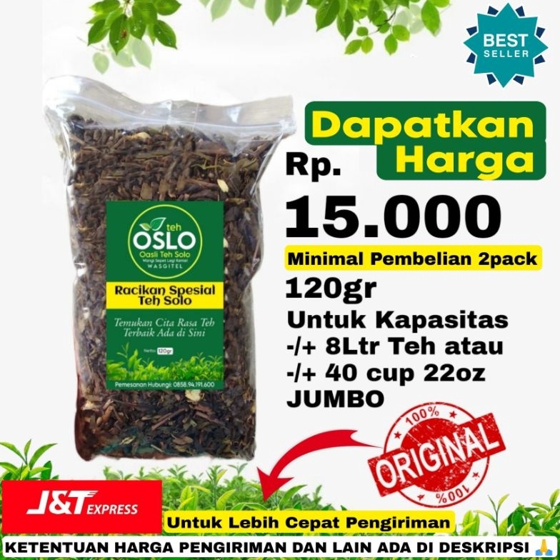

[JMC71] Racikan Teh Solo Brand Teh Oslo 120gr Wangi Sepet Kentel 1 Resep Biang Teh Solo Asli Harga `)