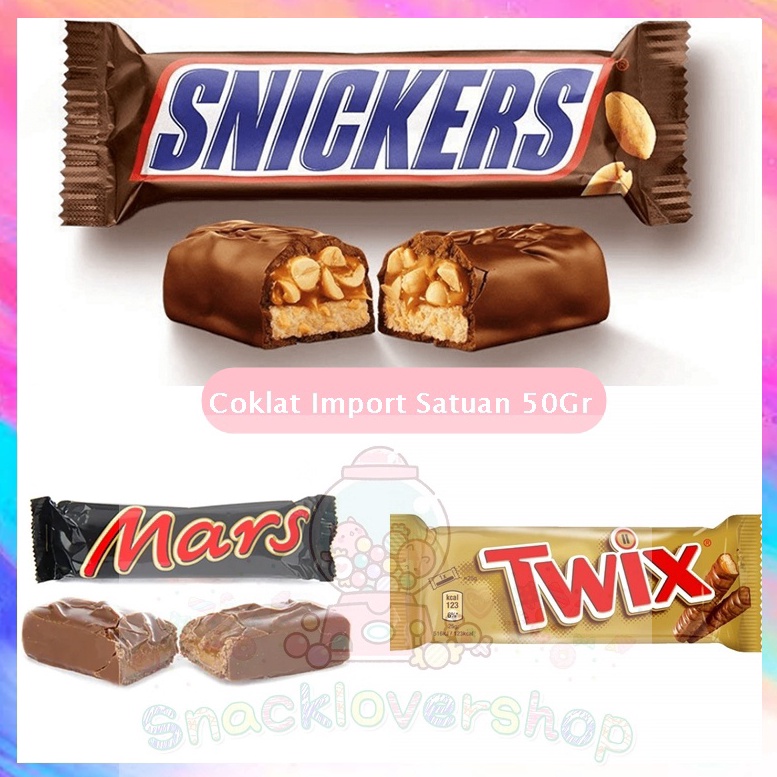 

Mur4h SNICKERS | MARS | TWIX | COKLAT IMPORT PER PCS Discount