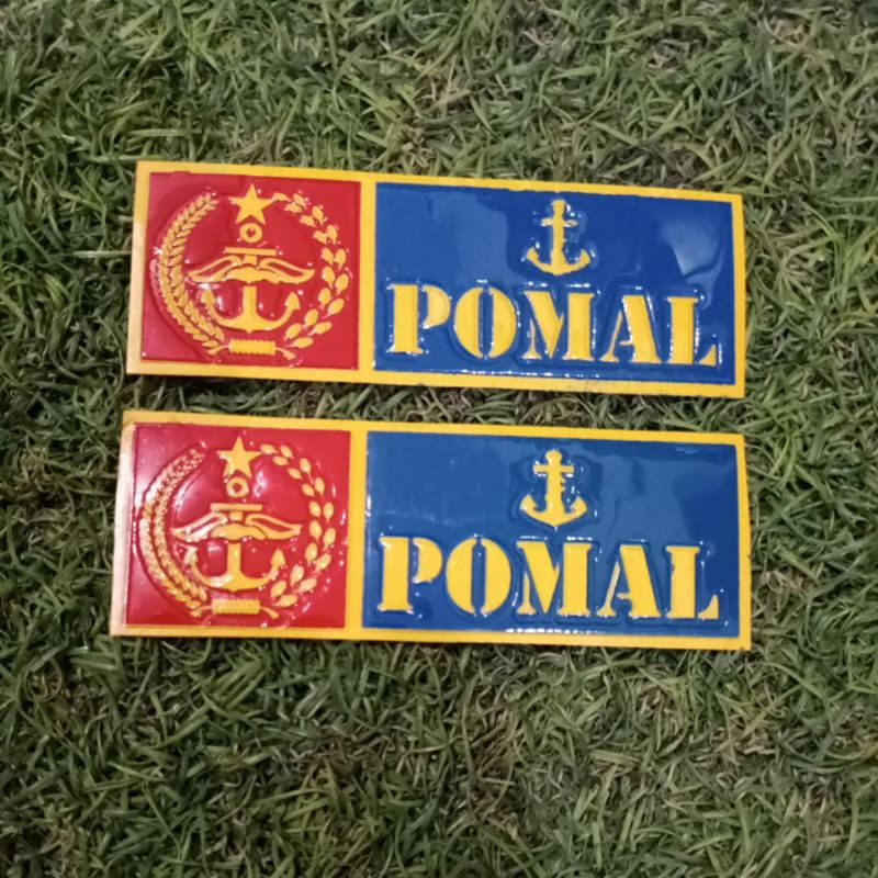 

stiker embos plat no POM AL / stiker unik