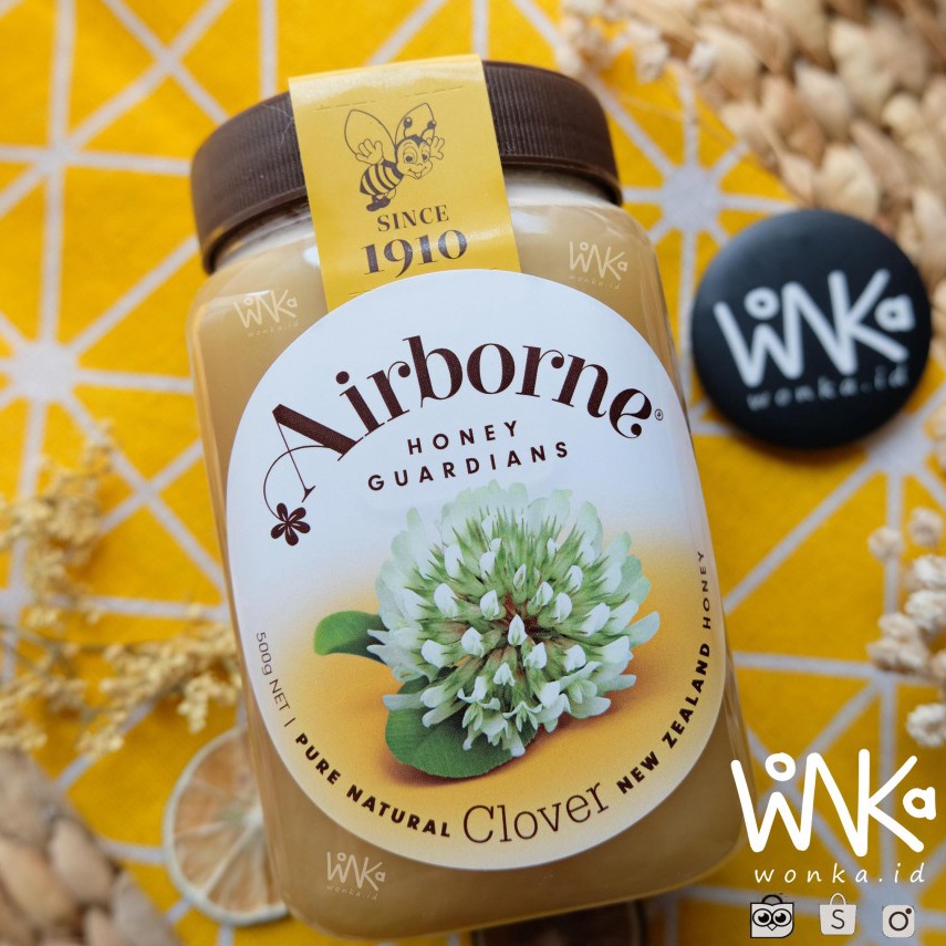

90Q Airborne - Madu Clover 500 gr - New Zealand Honey - Antibiotik Alami hhdmf