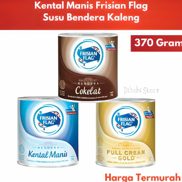 

DIR Frisian Flag Kental Manis 370 Gram Susu Kaleng Bendera Gold , Putih , Cokelat Expired Februari 2024 ✢Dijual Murah